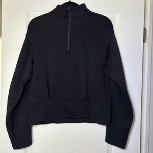 Athleta Altitude Polartec Half Zip Sweatshirt in Black